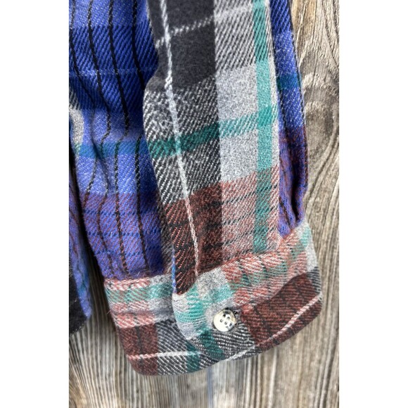 Vtg Five Brother Soft Flannel Shirt Plaid Mens Tallman 3XLT Gorpcore Cabincore - Picture 5 of 14